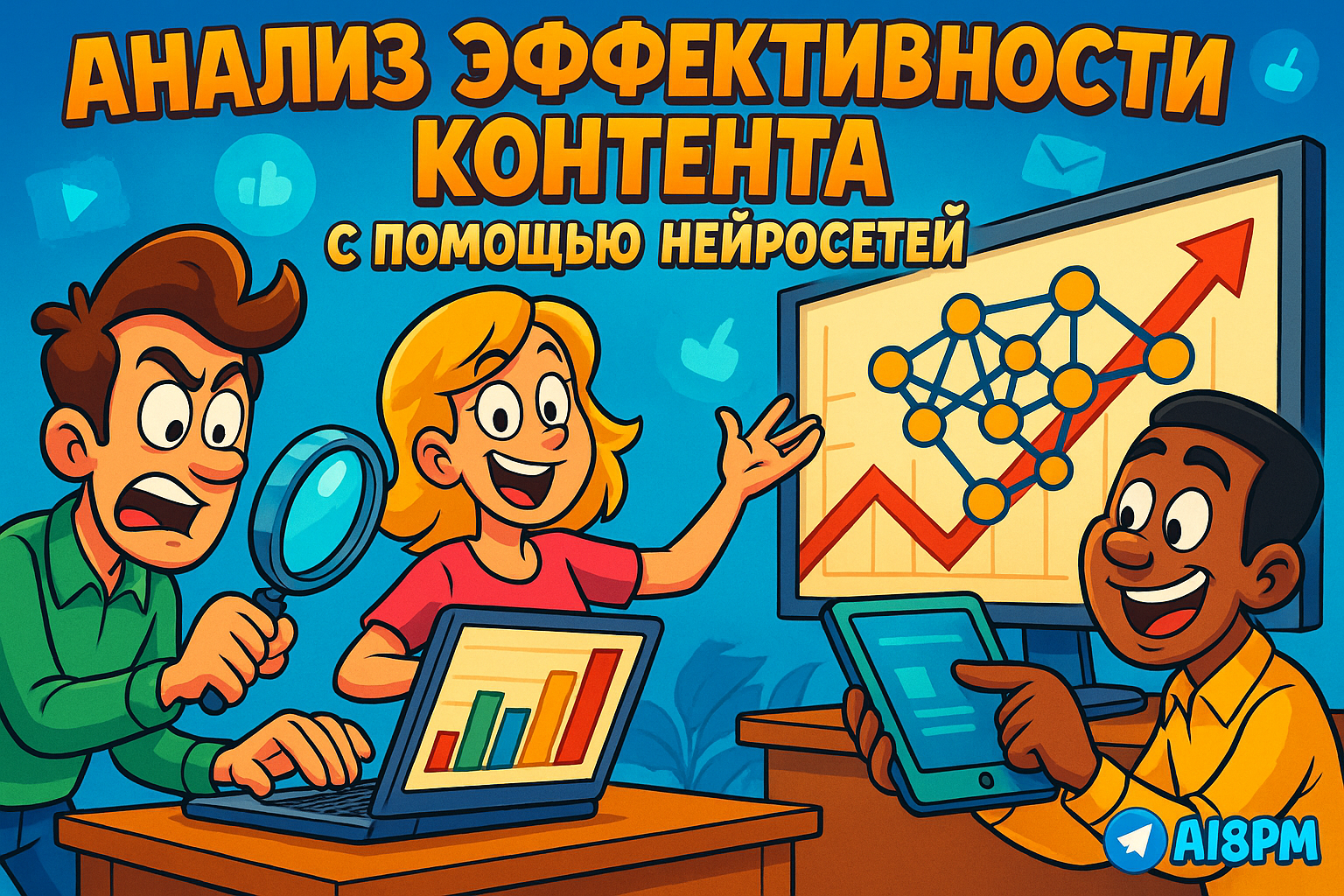 Как улучшить эффективность контента с помощью нейросетей? Узнайте, как AI анализирует данные и повышает вовлечённость!
